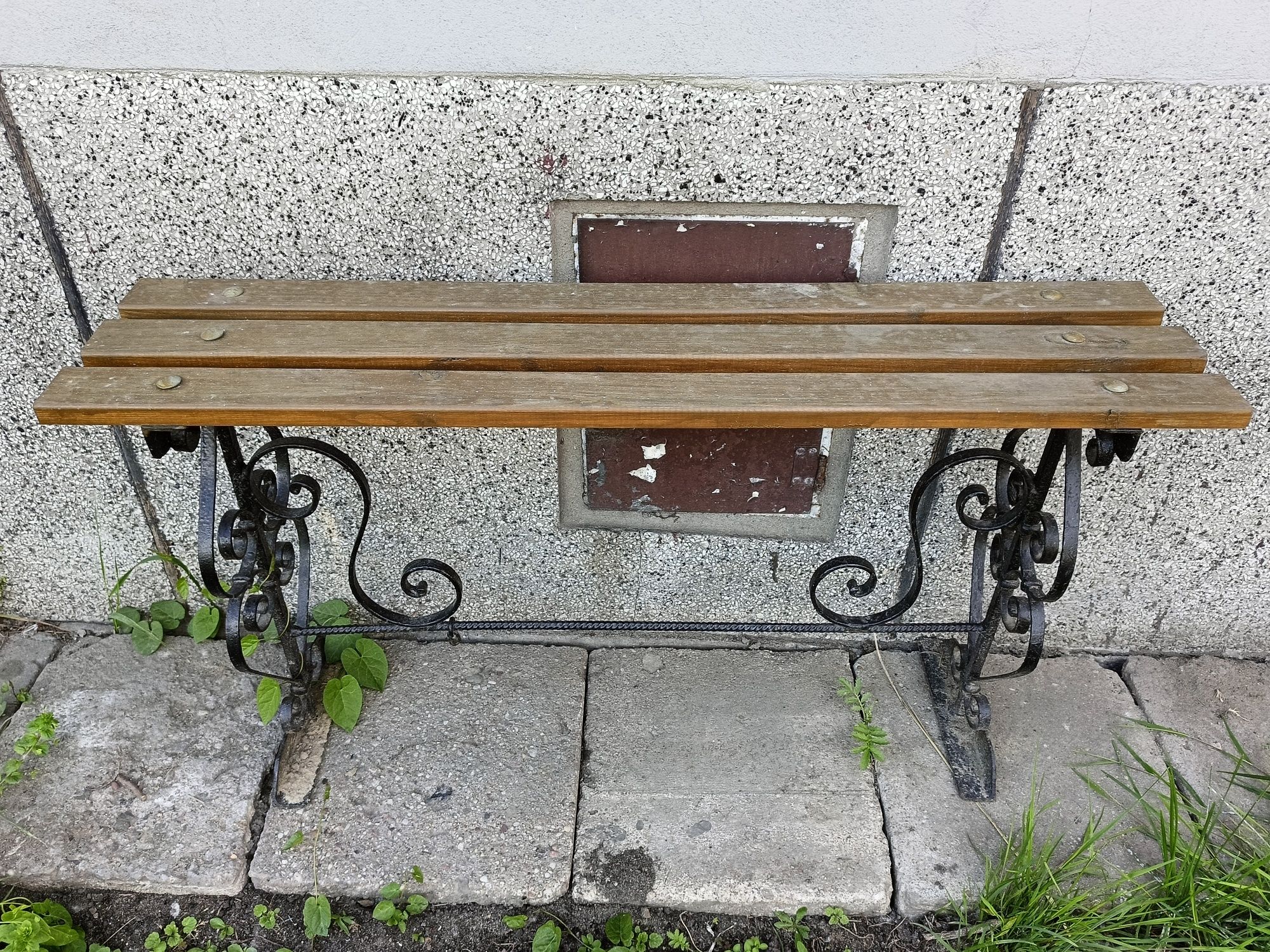 Ławka ogrodowa  drewno metal