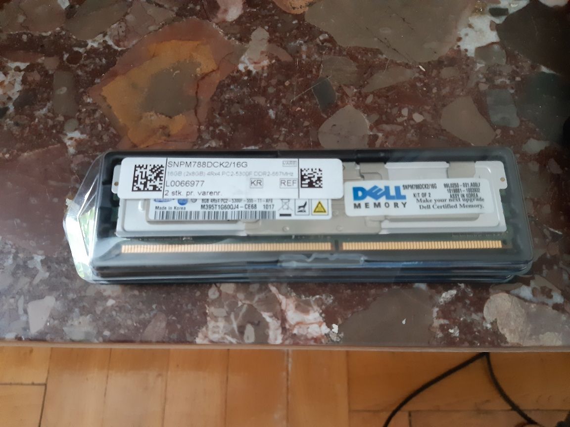 DELL Pamięć RAM, DDR2 16GB 667MHz, 2x8GB, PC2-5300, ECC