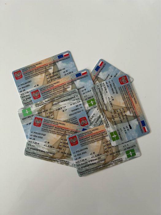 Rejestracja skutera wodnego lodki z USA SZWECJI