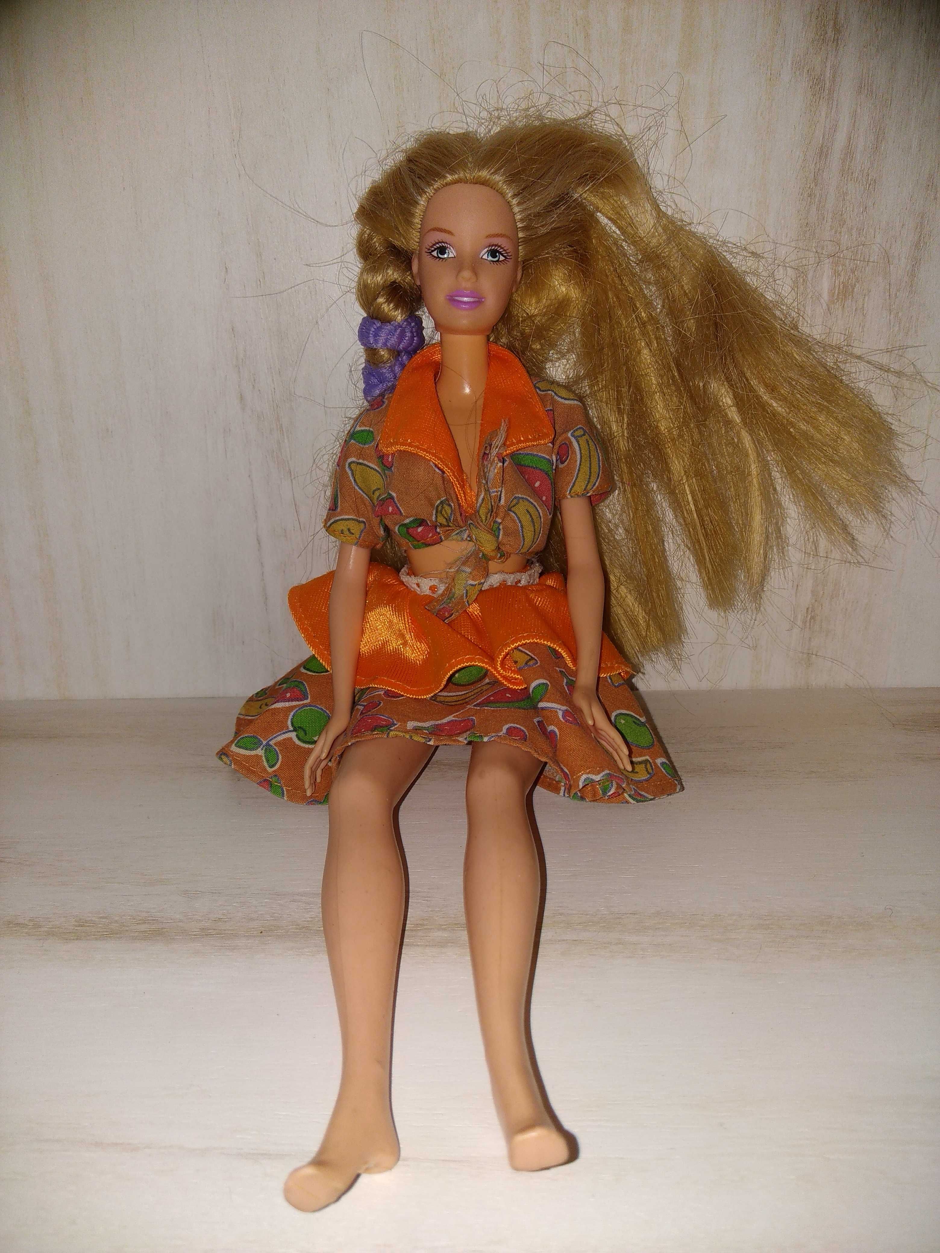 Barbie top e saia laranja da década de 90 - bom estado