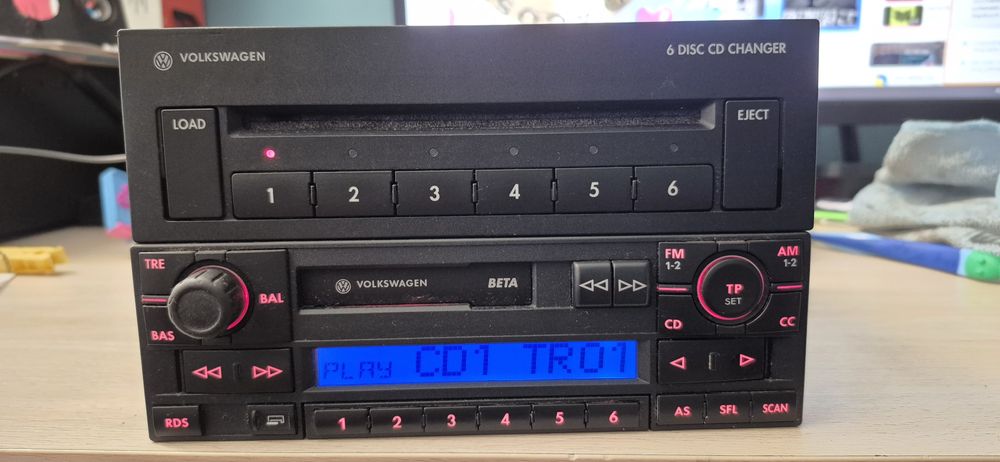 Radio Vw BETA zmieniarka 6płyt Vw Golf 4 Bora Passat B5 Sharan Polo