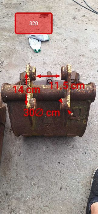 Łyżka do koparki 45cm Minikoparka fi30mm 45 cm fi 30mm cat kubota jcb