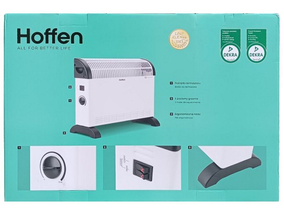 Grzejnik konwektorowy Hoffen 2000W - Biały