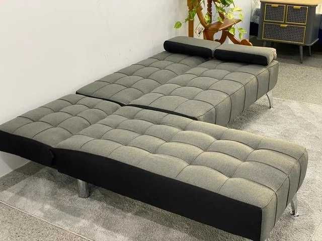 sofá chaise longue cinzento e preto - ENVIO GRÁTIS!!