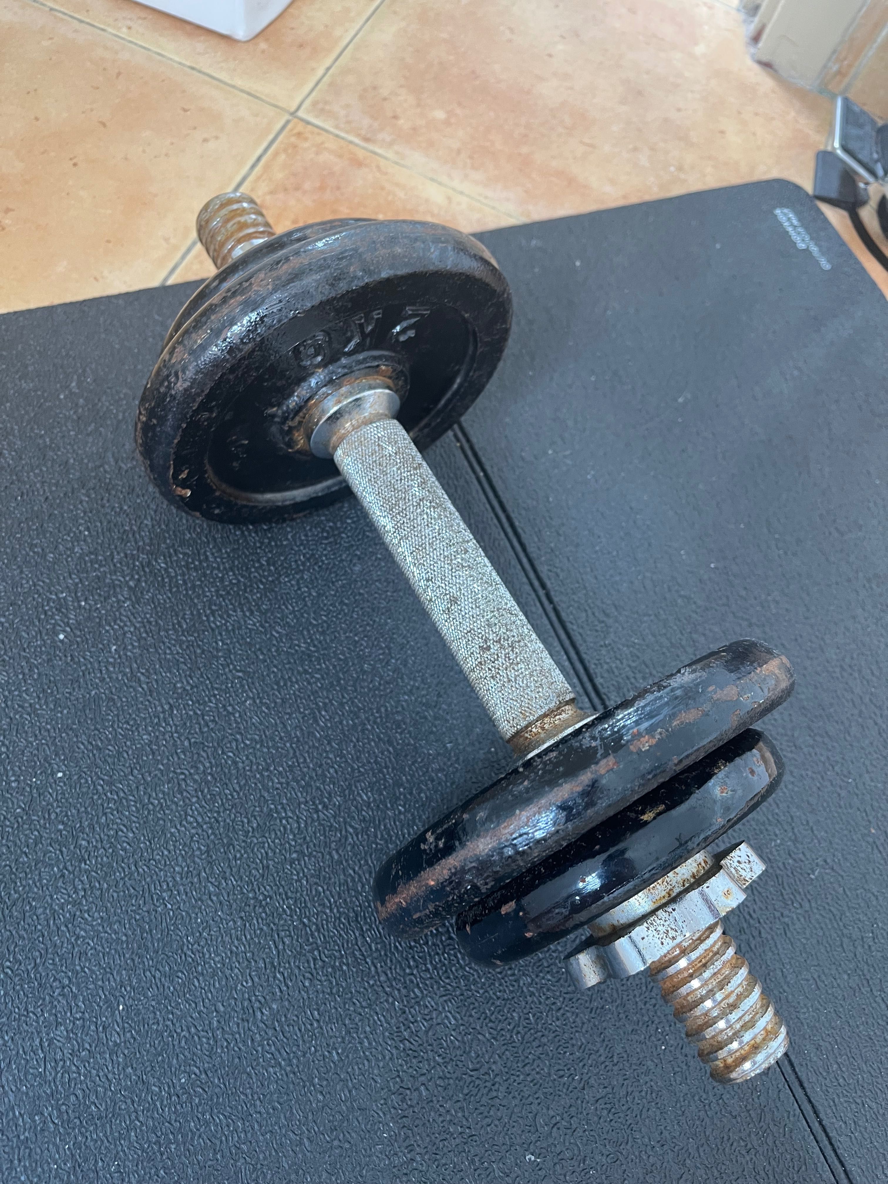 Halteres com 2 barras pequeñas 40kg