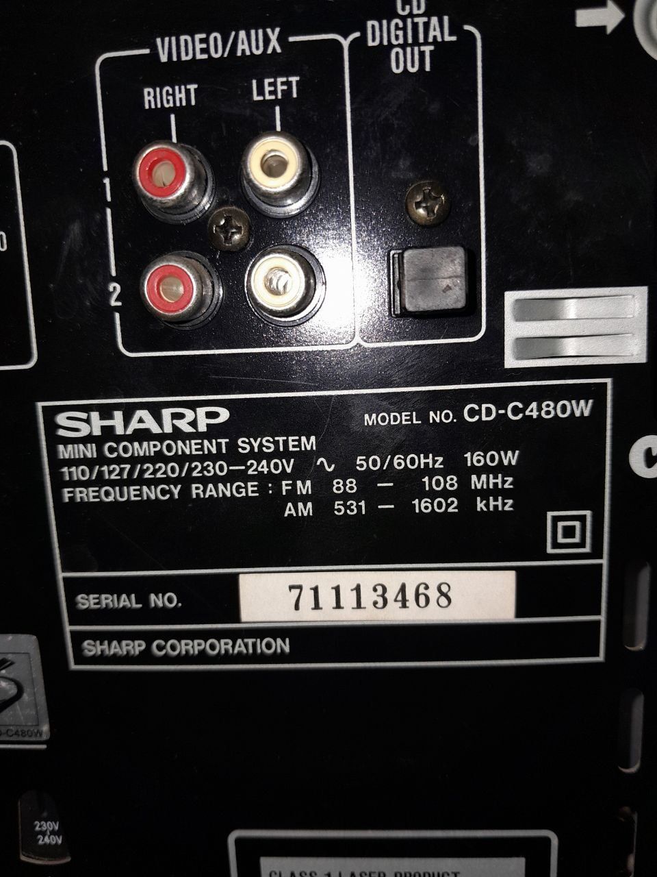Продам музыкальный центр SHARP CD-C480W