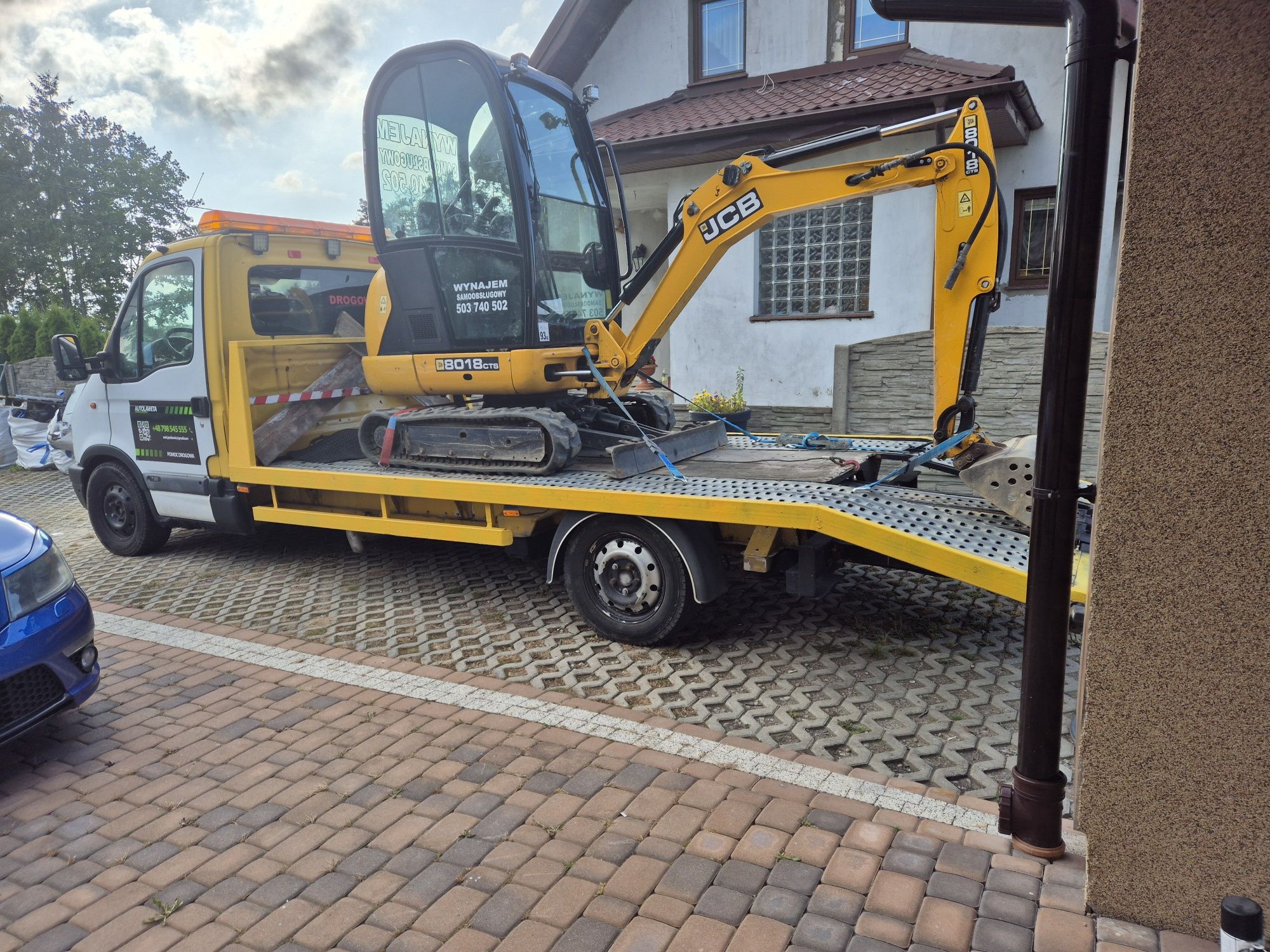 Wypożyczę wynajmę minikoparka JCB Wiertnica!