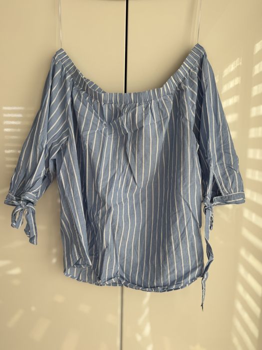 Bluzka hiszpanka w paski 40 H&M