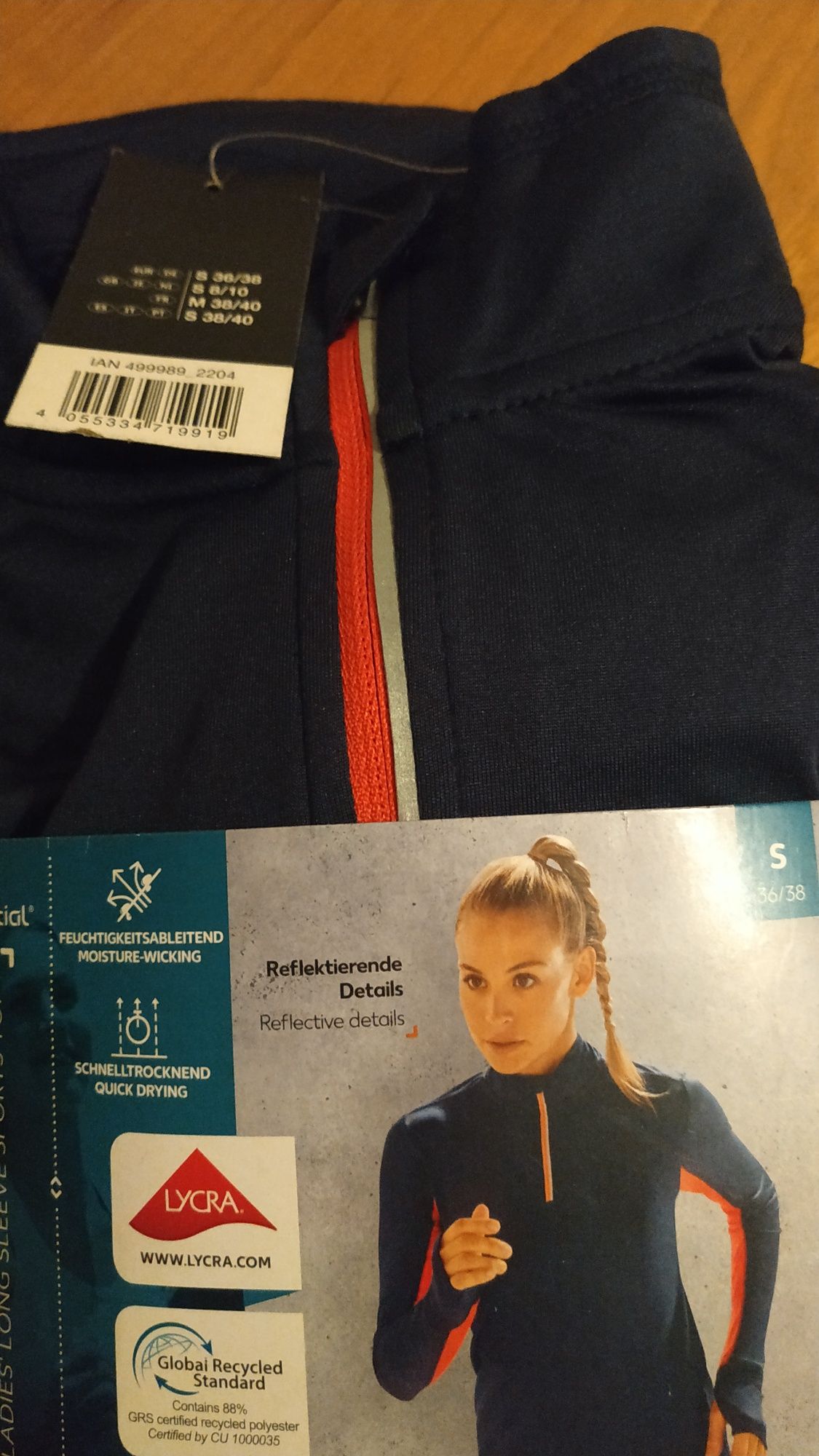 Bluza funkcyjna z długim rękawem Rozmiar 36/38