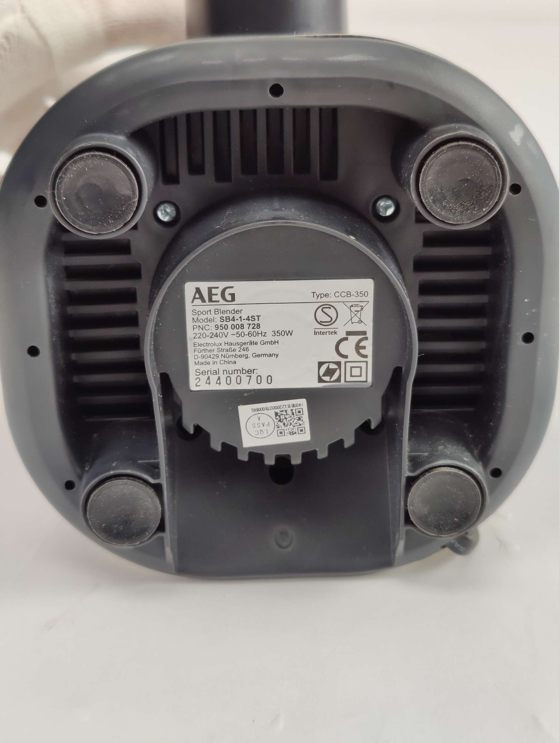 Blender kielichowy AEG SB4-1-4ST 350 W srebrny/szary