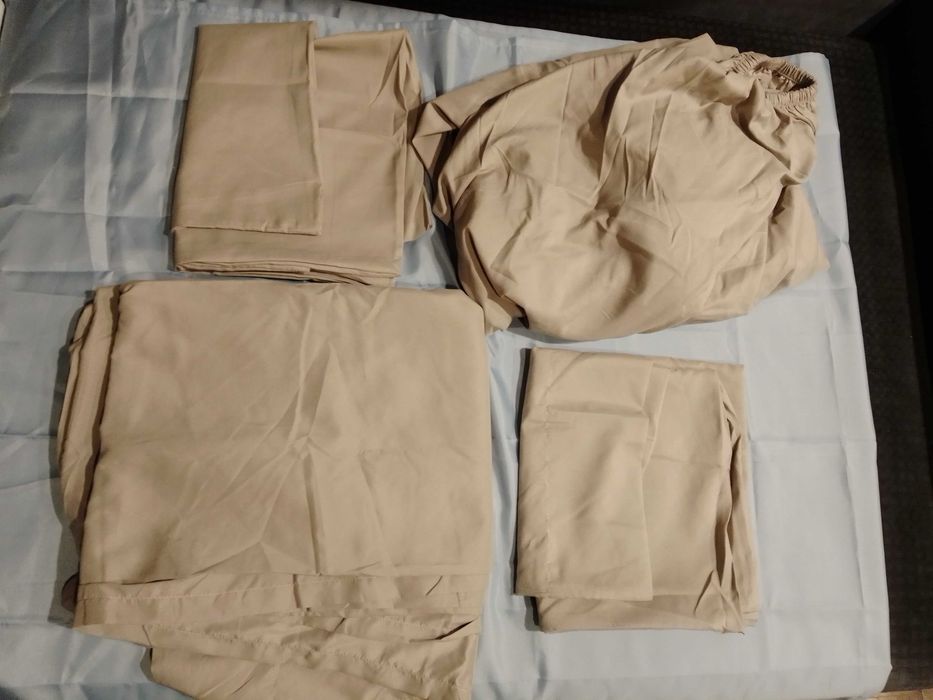 Komplet pościeli 160x200 4-częściowy Blumtal mikrofibra beżowy