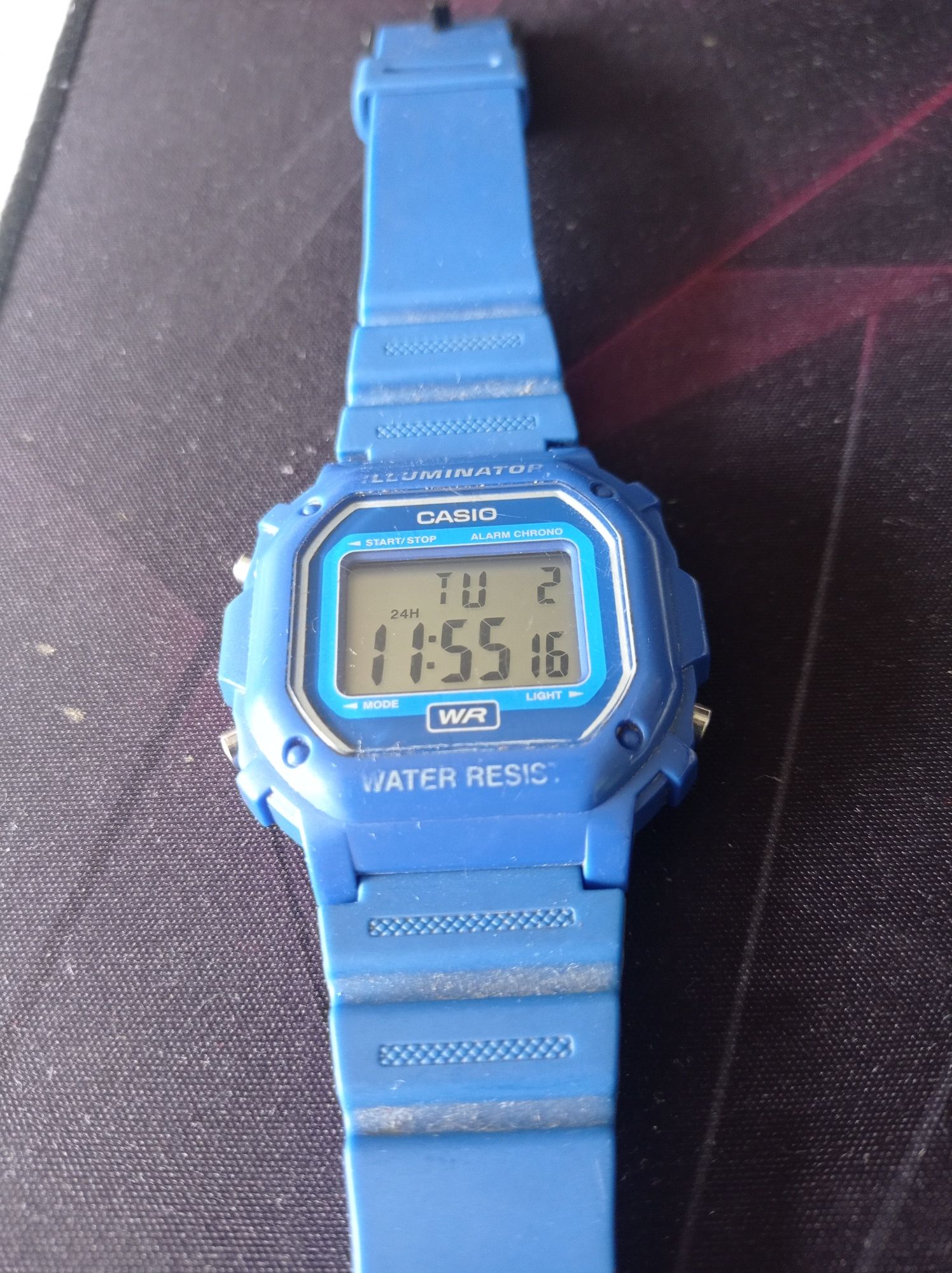 Niebieski Zegarek CASIO F-108-WH