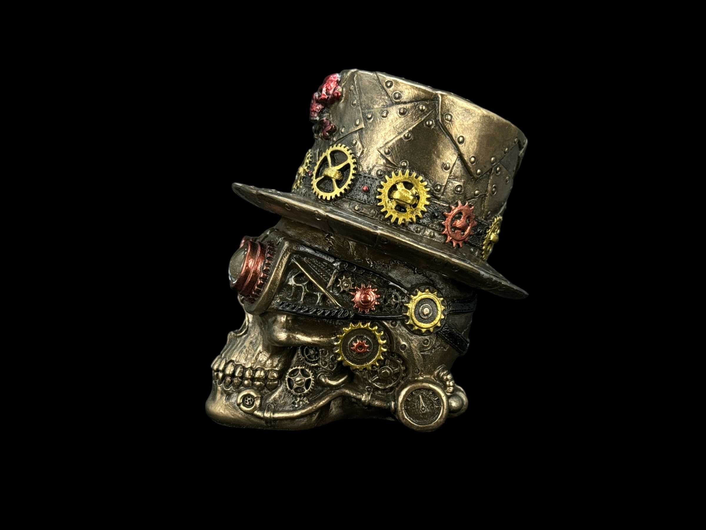 rzeźba figurka Steampunk Czaszka z Cylindrem Veronese WU77638A4