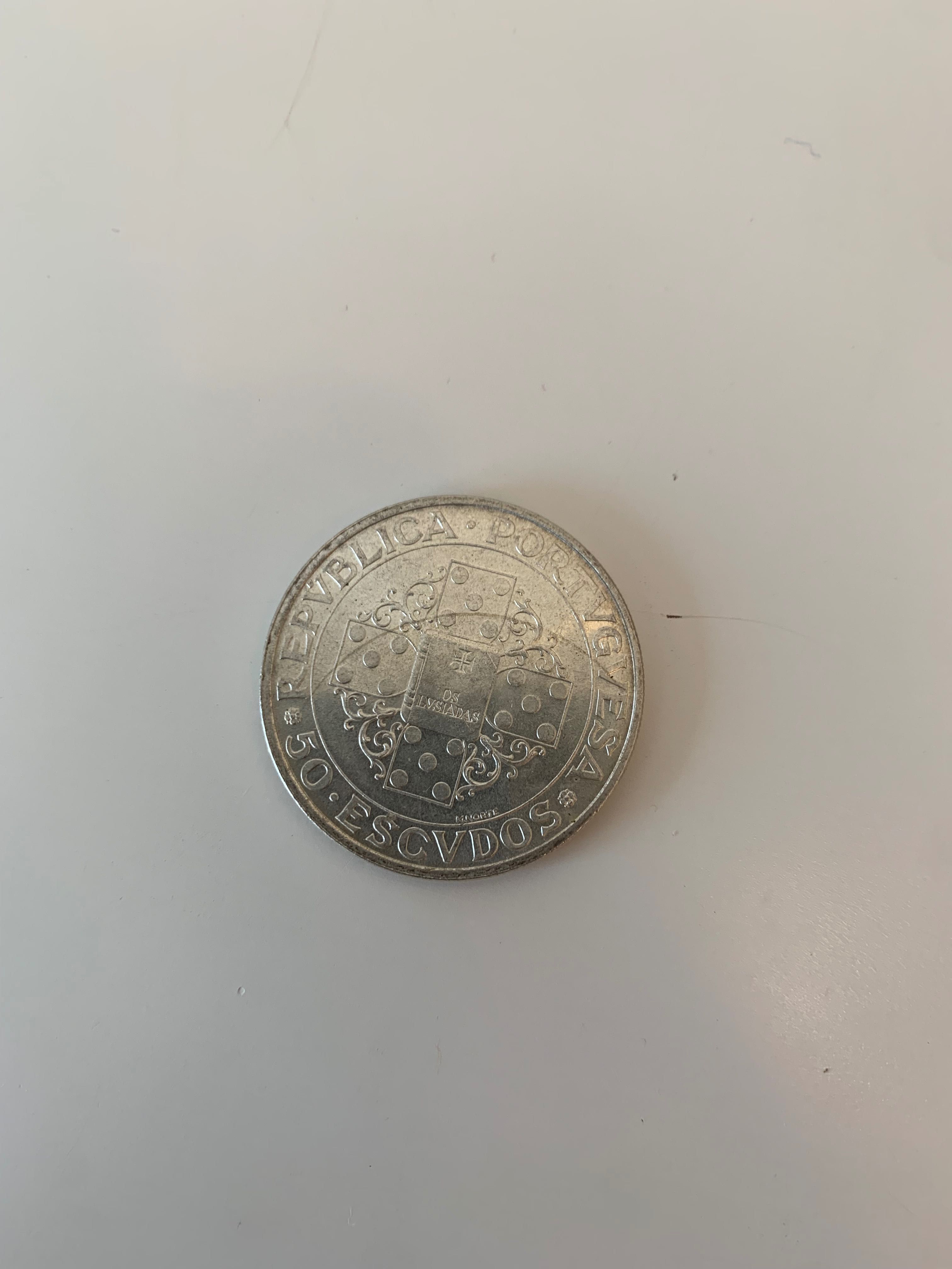 moeda prata 50 escudos