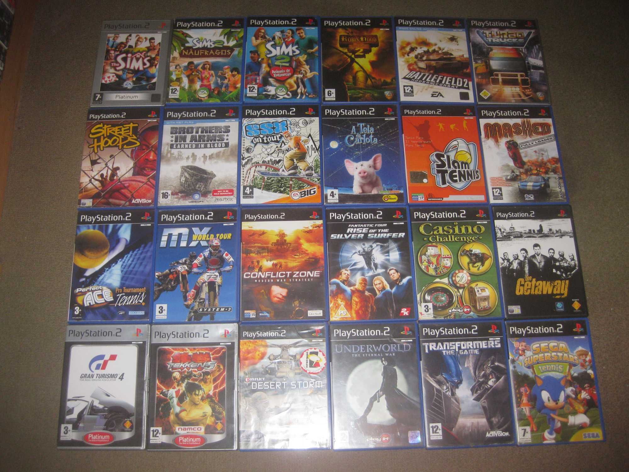 Lote de 24 Jogos para Playstation 2 Completos! Parte 2