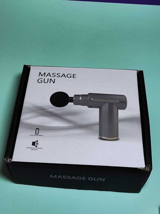 Портативний масажний пістолет з насадками, новий, глибокий масаж