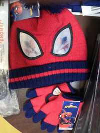 Набор (шапка + рукавицы)  детский Человек-паук (из Польши)