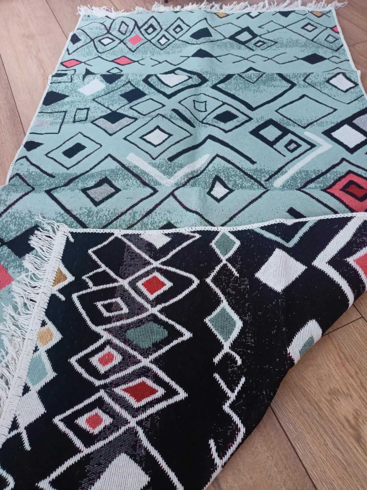 Dywan z frędzlami geometryczny dywanik do pokoju salonu