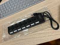 Hub USB de 7 Portas com Interruptor e LED- USB 2.0 HighSpeed