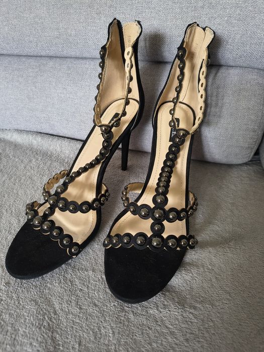 Szpilki sandały czarne