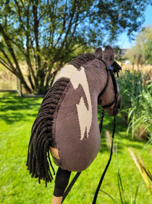Konik Hobby Horse A4 ręcznie szyty z minky, zestaw z ogłowiem #7