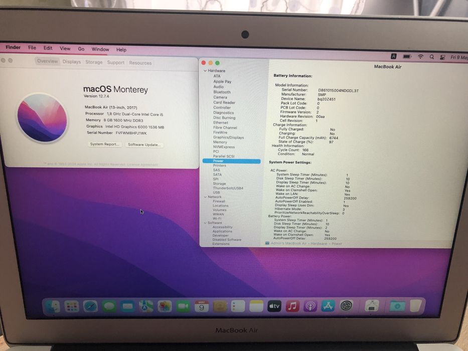 MacBook Air 13" 2017 i5 RAM 8GB SSD 128GB Батарея в гарному стані