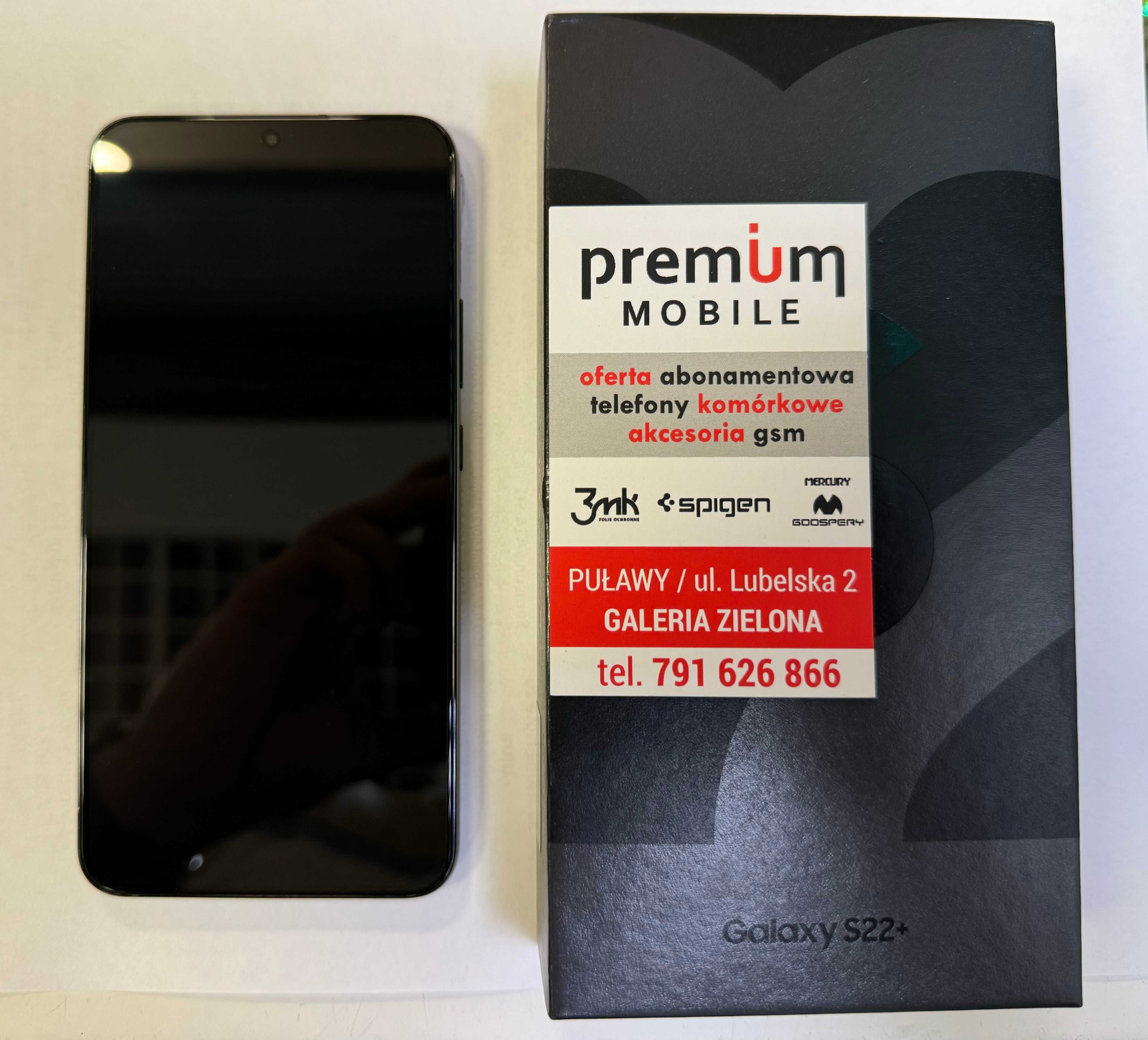 Samsung S22+ 5G, 128GB/8GB, Kolor:Czarny, PREMIUM MOBILE Puławy