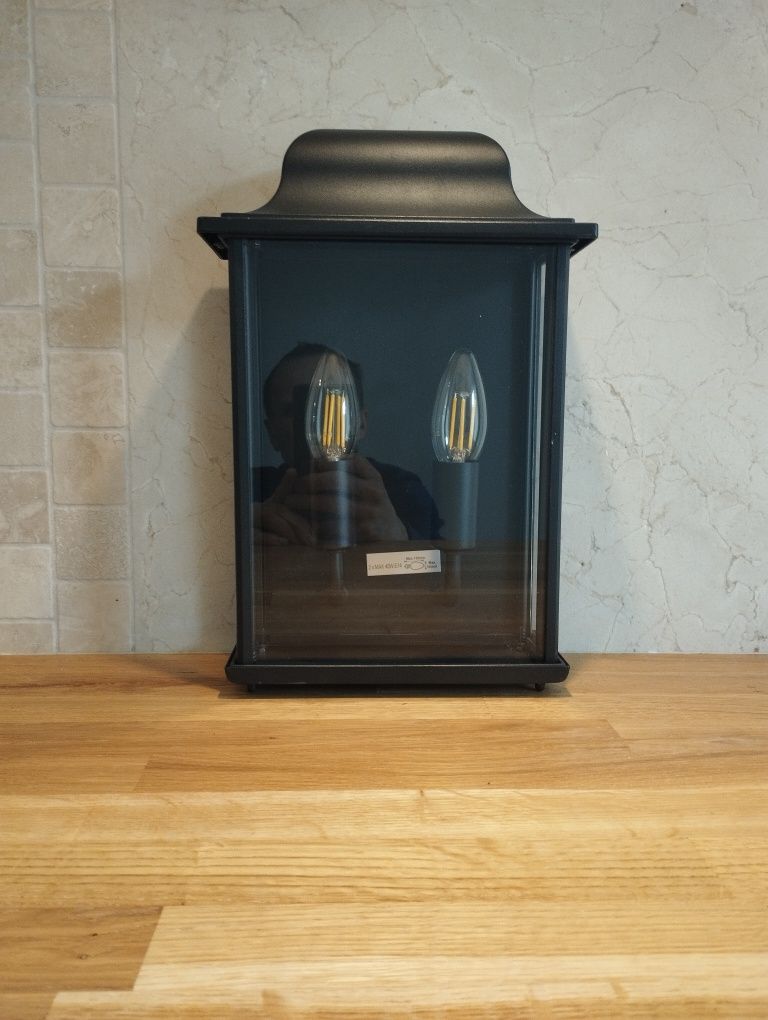 HOLLY czarna lampa mocnego  aluminium