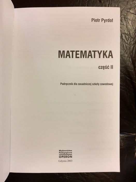Matematyka podręcznik cz II operon