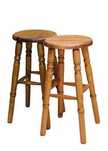 NOWY FOTEL barowy TABORET DREWNIANY sosnowy HOKER 60 cm okrągły stołek