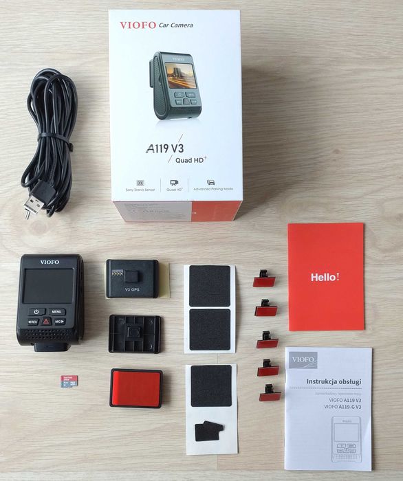 Wideorejestrator VIOFO A119 V3 GPS – idealny stan + karta 8GB