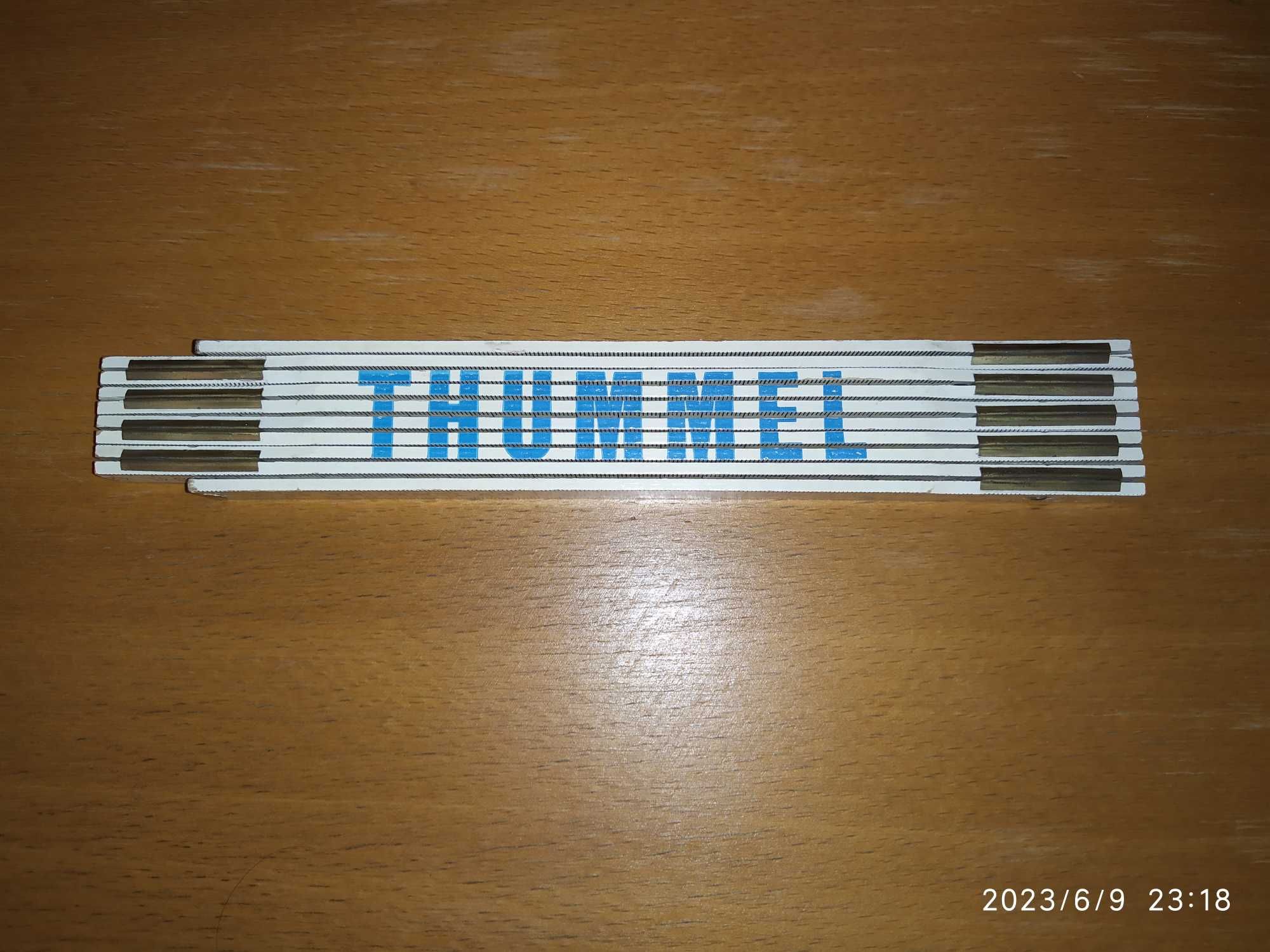 ## régua de madeira Thümmel AG 2m/200cm (vintage / carpinteiro) ##