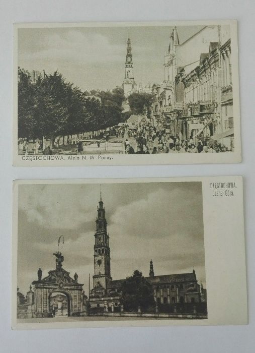 2 pocztówki - Częstochowa, 1949 rok