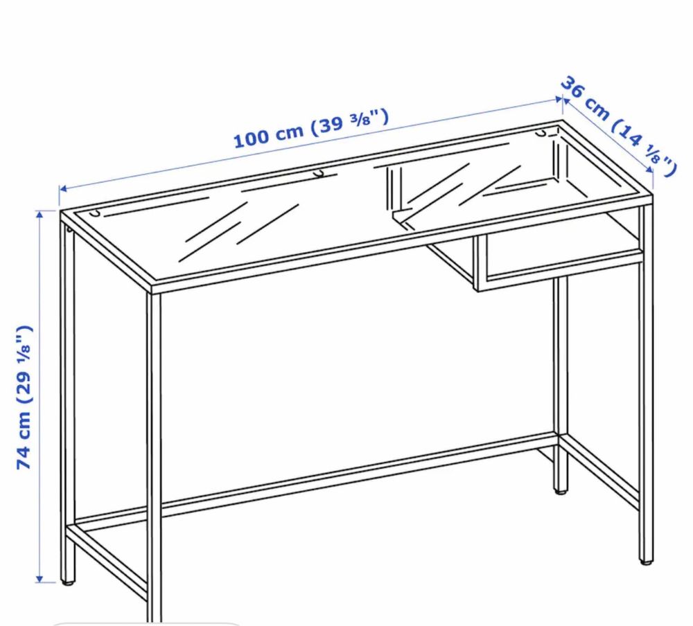 Mesa com tampo de vidro ikea