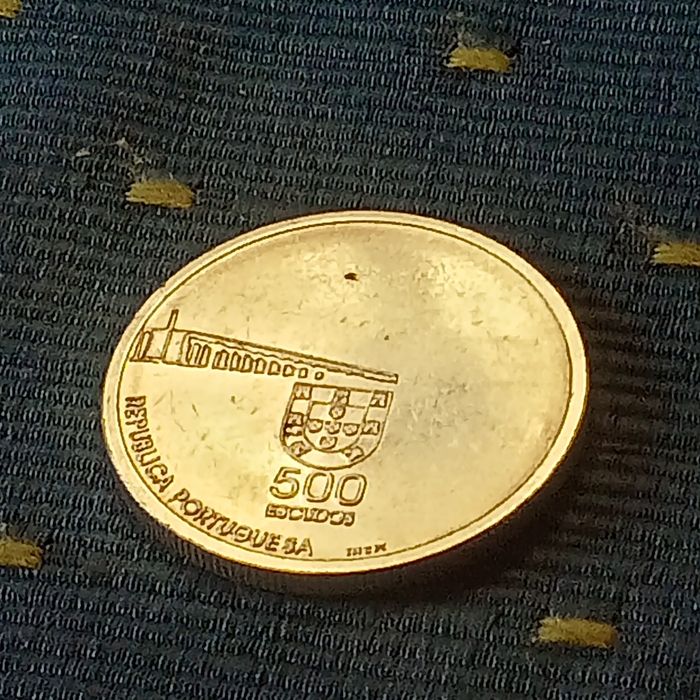 moeda de 500 escudos prata