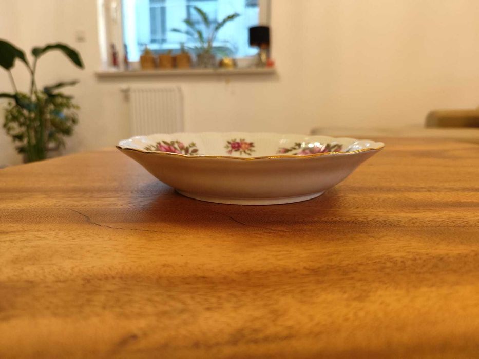 Serwis obiadowy retro, vintage, porcelanowy, 35 el., 6os.,