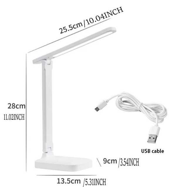 Настольная лампа LED от розетки/павербанка USB Сенсорна настільна