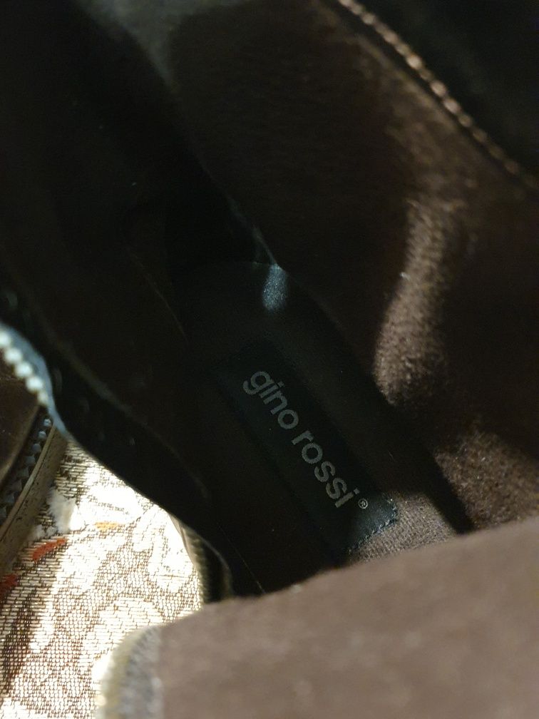Buty skórzane sztyblety Gino Rossi 40