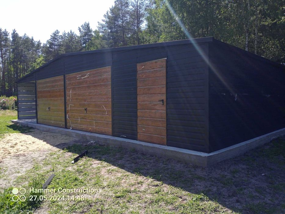 Garaż blaszany,wiata 12x6 WZMOCNIONY PROFILAMI. Producent. Cała Polska