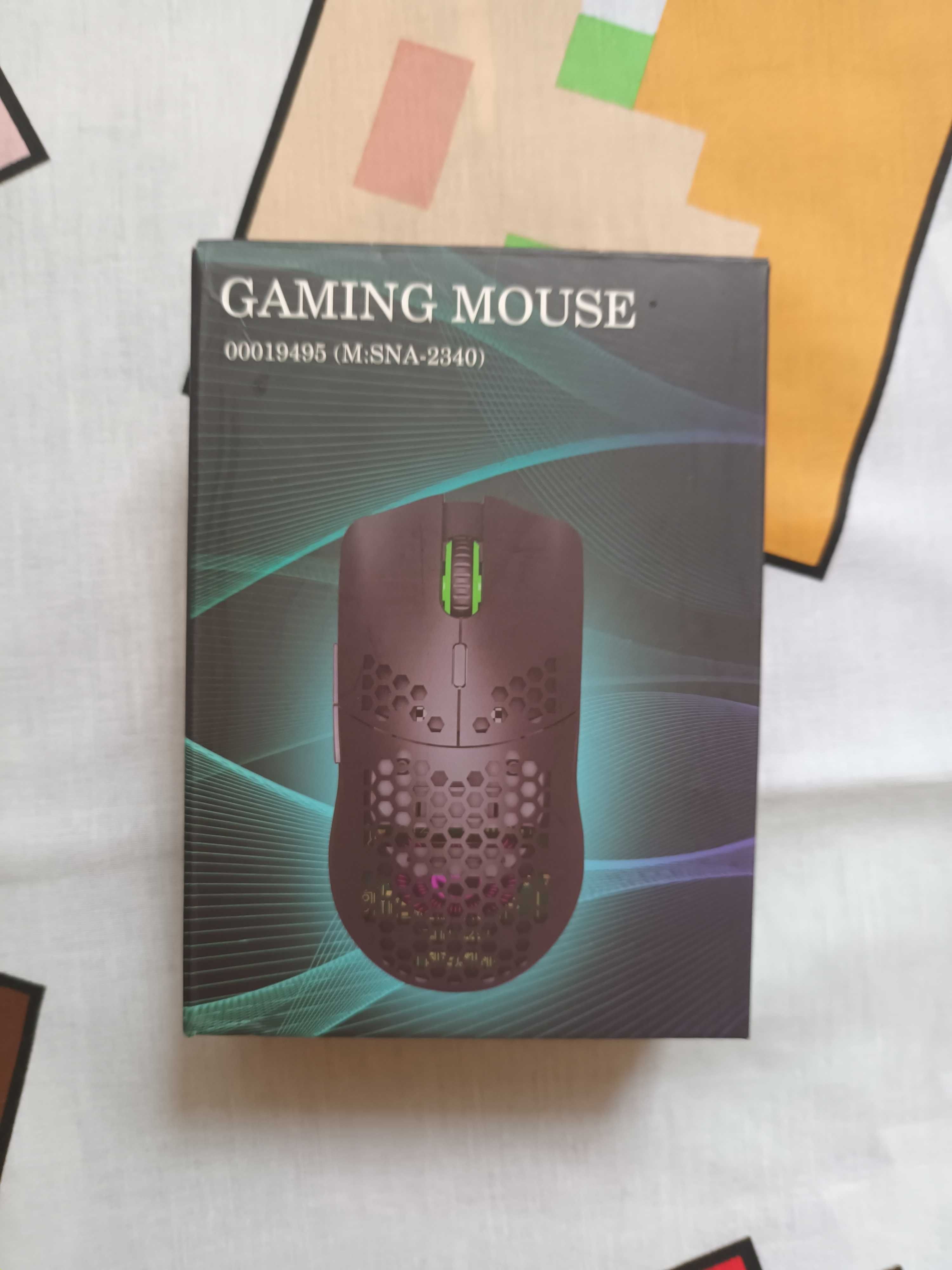 Nowa myszka Gamingowa bezprzewodowa kolorowe światełka Gamer
