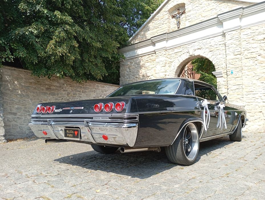 Chevrolet Impala Caprice 1965 Amerykański czarny klasyk auto na ślub
