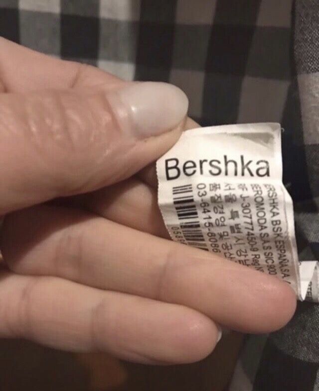 Camisa , marca Bershka