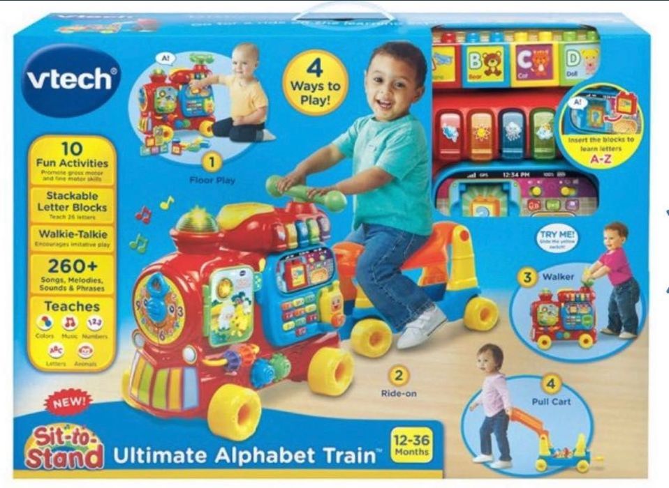 Ходунки-каталка Алфавитный поезд VTechSittoStandUltimate AlphabetTrain