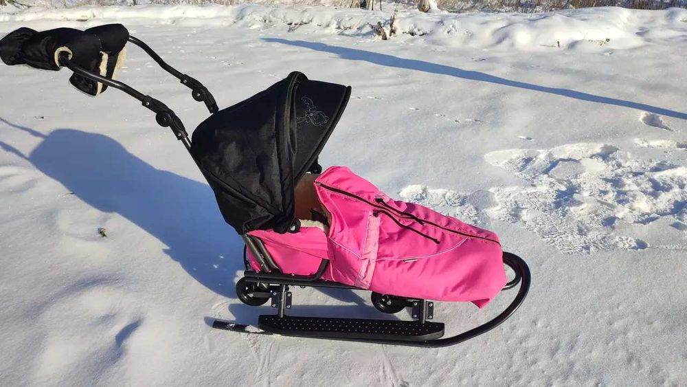 Санки 1VIP SUPER сани з колесами Rasper Delux Prampol 7w1 повний компл