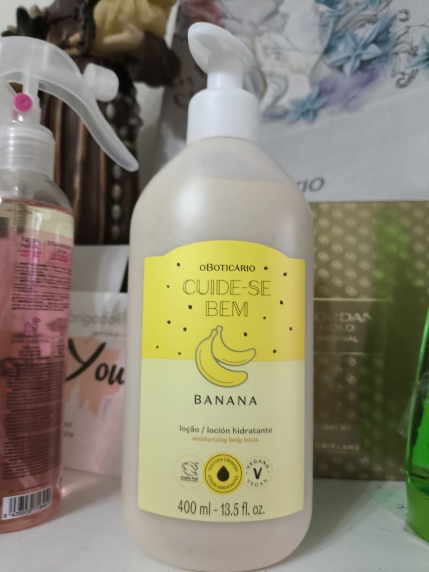 Loção hidratante de banana