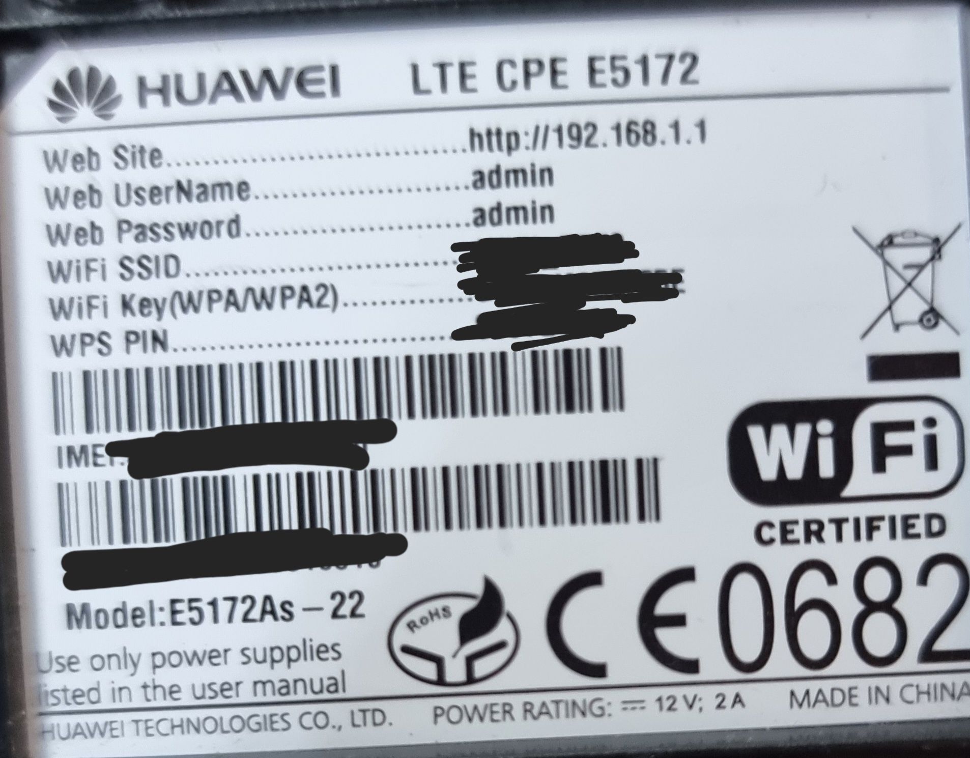 Router Huawei LTE CPE E5172