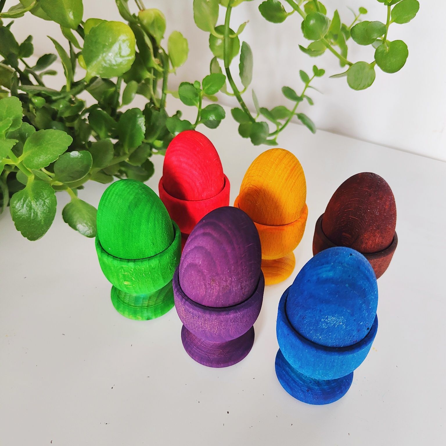 Sorter kolorów Montessori jajka drewniane polski produkt