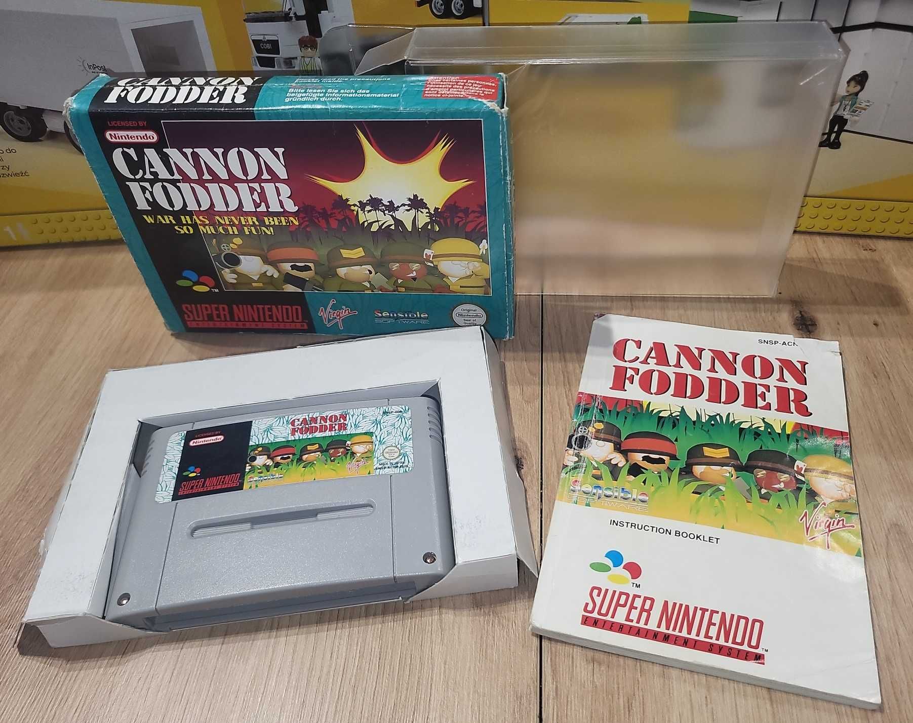 Gra Cannon Fodder - NINTENDO SNES - DB- stan CIB Komplet +Protektor