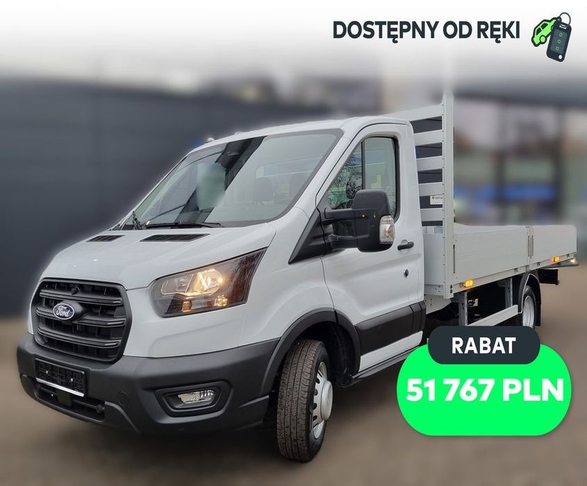 Ford Transit  350 L3 RWD Trend 130 KM Skrzynia otwarta + Hak - Od ręki !
