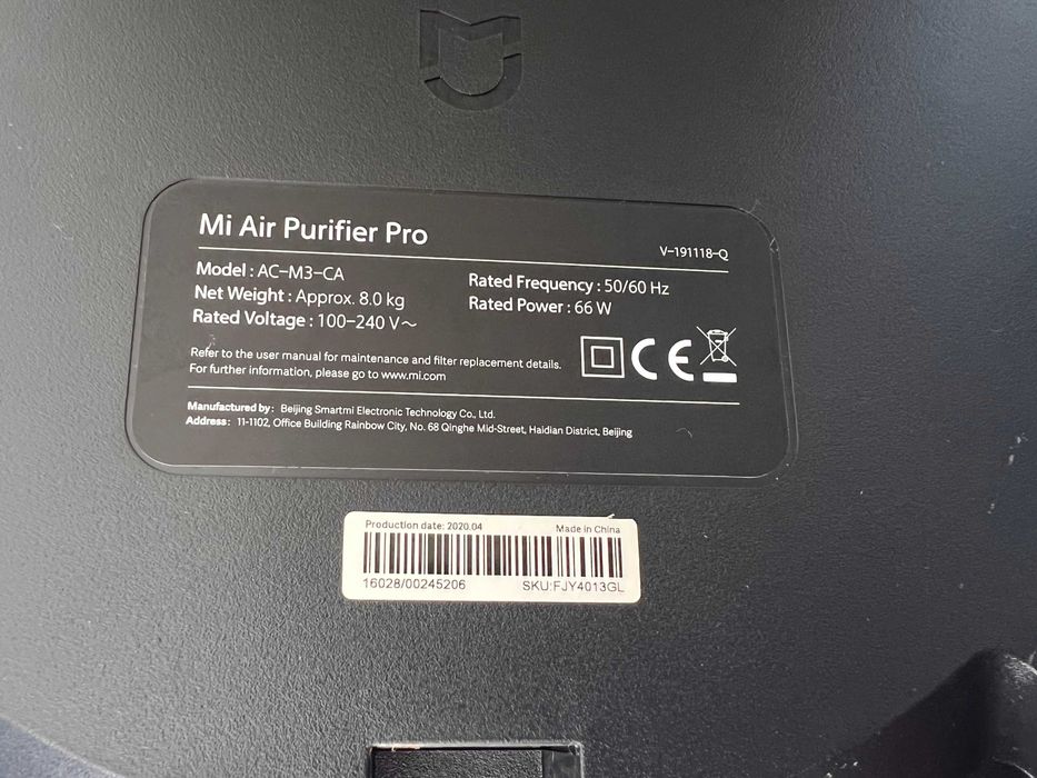 Продам очищувач повітря Xiaomi Mi Air Purifier Pro (модель AC-M3-CA)